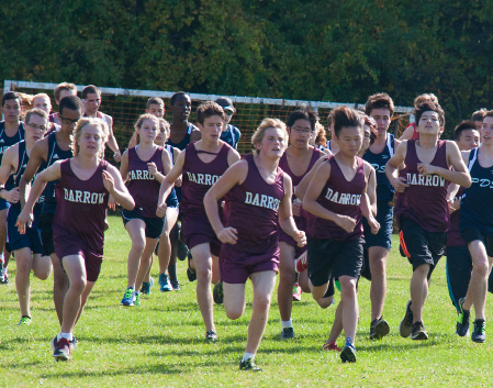 Photo of students running